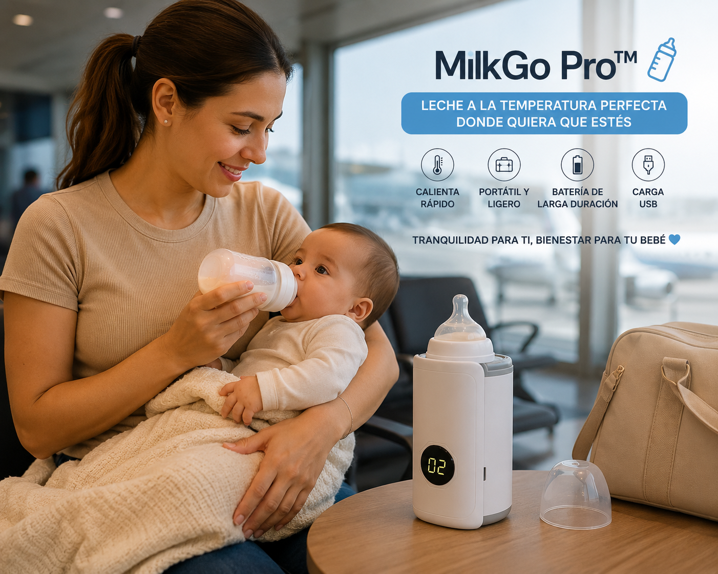 MilkGo Pro™-  Calentador portátil de mamaderas