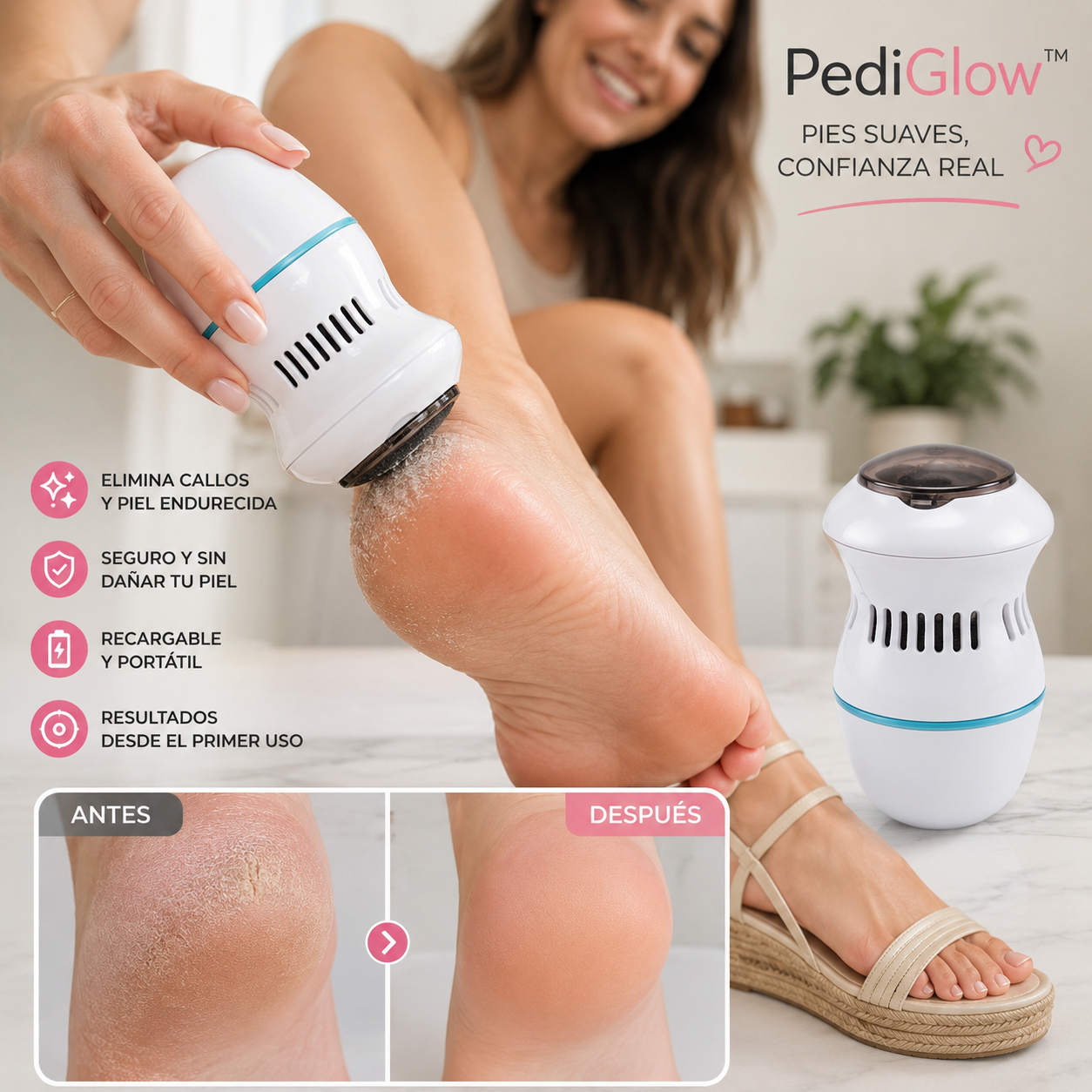 PediGlow™-  Removedor quita callos recargable