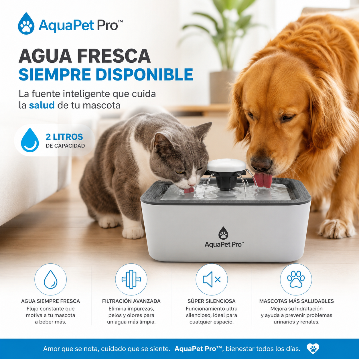 AquaPet Pro™- Fuente de agua para mascotas