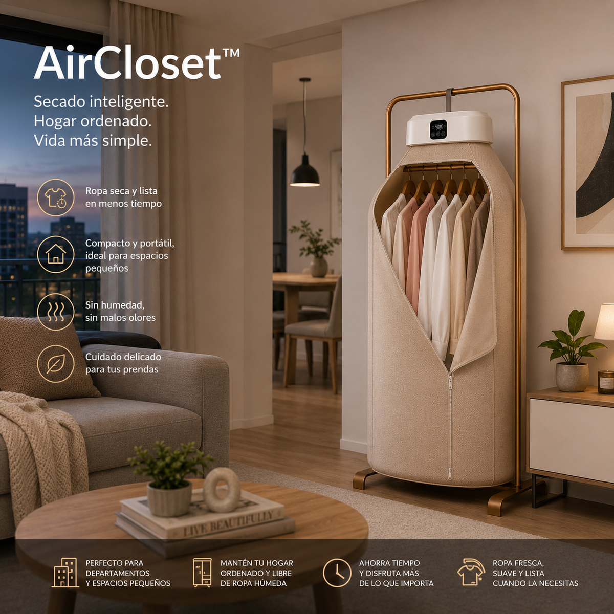 AirCloset™-  Secadora de ropa portátil