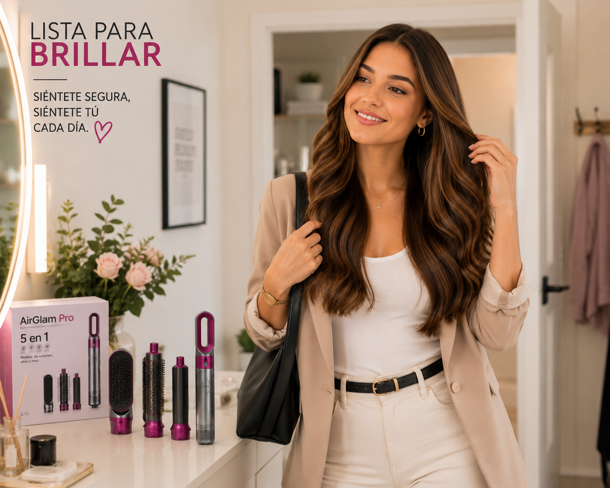 AirGlam Pro™-  Cepillo secador 5 en 1 profesional
