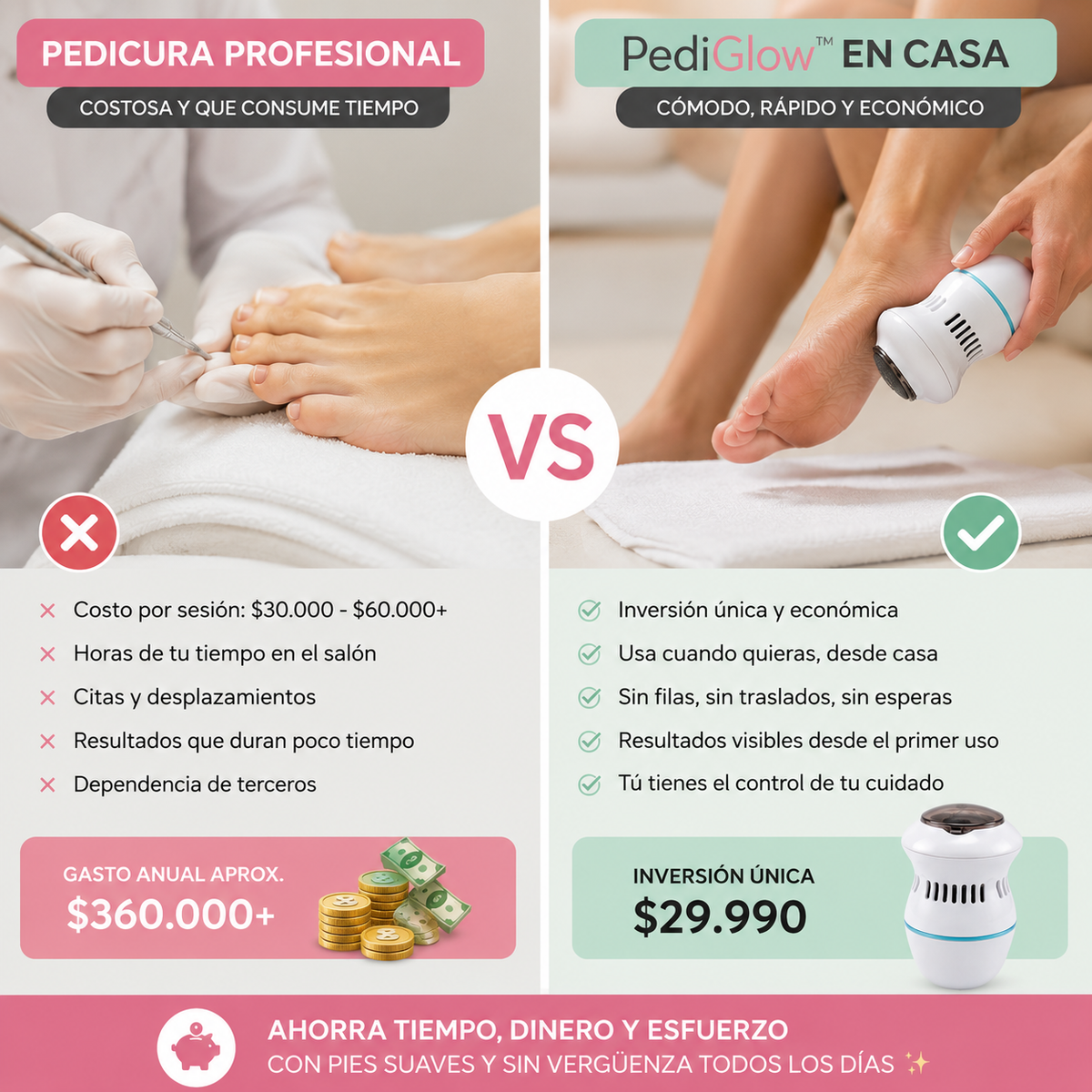 PediGlow™-  Removedor quita callos recargable