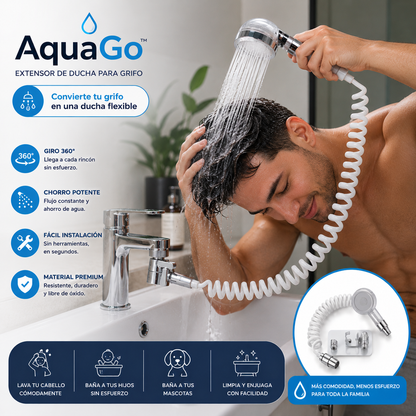 AquaGo™- Ecowash Extensor Ducha Para Grifo