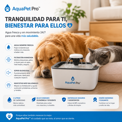 AquaPet Pro™- Fuente de agua para mascotas