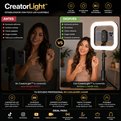 CreatorLight™- Estabilizador con luz led