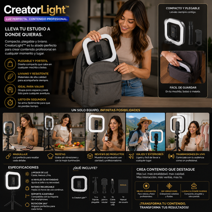 CreatorLight™- Estabilizador con luz led